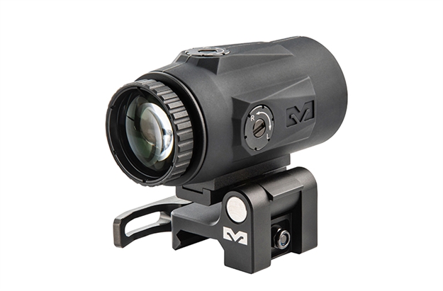 Picture of Meprolight Usa 8016000200 Mmx4 Micro Magnifier Black 4X24mm Picatinny Rail Mount, Includes Side Flip Mount 8016000100