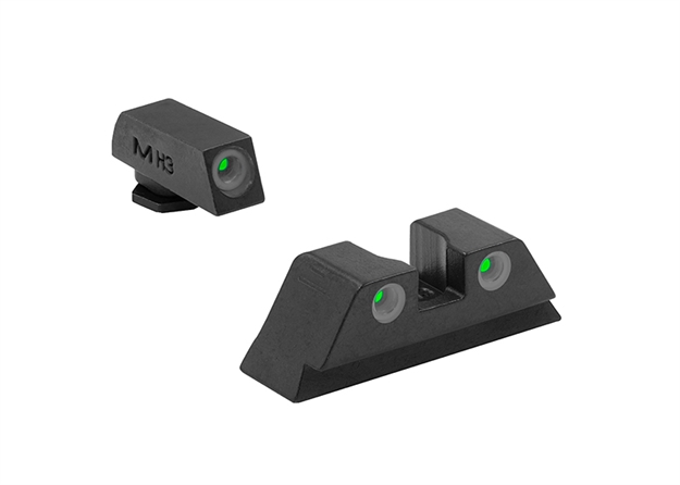 Picture of Meprolight Usa 102223101 Tru-Dot Sight Set Green Tritium Front & Rear, Compatible W/Glock Frame 17/19/22/23/24/25/28/31/32/33/34/35/37/38/39 ML10222 840103135274