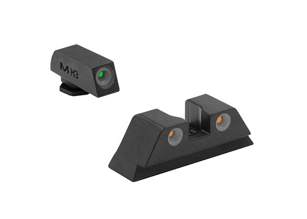 Picture of Meprolight Usa 102223301 Tru-Dot Sight Set Green Tritium Front/Orange Tritium Rear, Compatible W/Glock 10Mm/45 Acp ML10222 O 840103135281