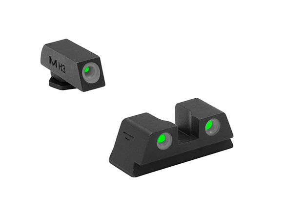Picture of Meprolight Usa 102203131 Tru-Dot Green Tritium Green Tritium/Black Frame, Compatible W/Glock 42 ML10220