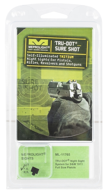 Picture of Meprolight 11765Fs Tru-Dot Night Sight 
S&W 1911 Tritium Green Front Black