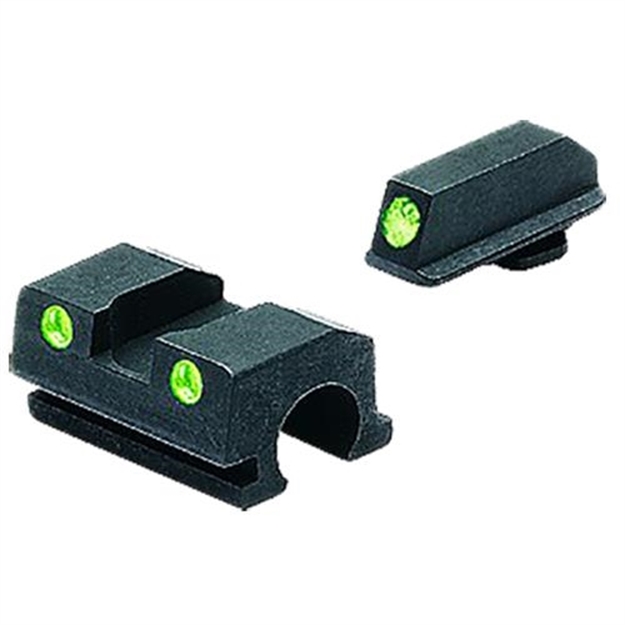 Picture of  Meprolight Usa 188013101 Tru-Dot  Black | Green Tritium Front Sight Green Tritium Rear Sight Set