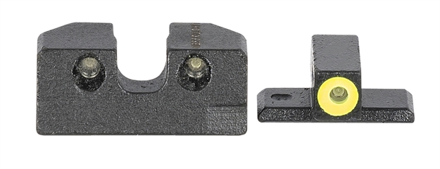 Picture of Meprolight Usa 408893121 Hyper-Bright Day/Night Tritium Sights FN Fixed Tritium Yellow Green Black Frame