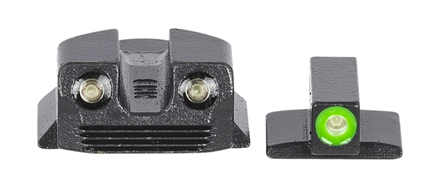 Picture of Meprolight Usa 412293111 Hyper-Bright Day/Night Tritium Sights Kimber Micro 9 Fixed Tritium Green Green Black Frame