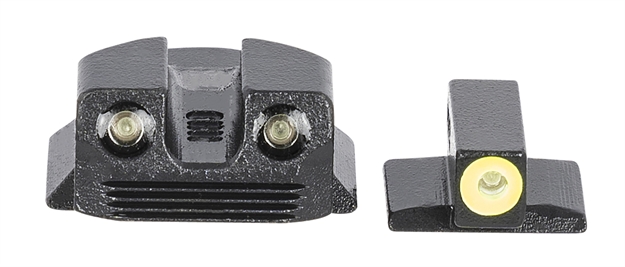 Picture of Meprolight Usa 412293121 Hyper-Bright Day/Night Tritium Sights Kimber Micro 9 Fixed Tritium Yellow Green Black Frame