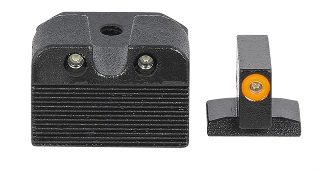 Picture of Meprolight Usa 412303131 Hyper-Bright Day/Night Tritium Sights Suppressed 1911 Models Fixed Tritium Orange Green Black Frame