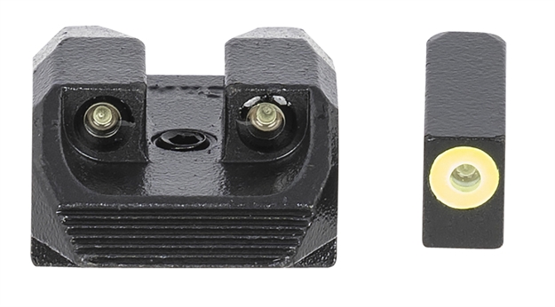 Picture of Meprolight Usa 412313121 Hyper-Bright Day/Night Tritium Sights Kimber K6 & Dasa Revolver Tritium Yellow Green Black Frame