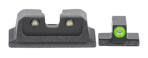 Picture of Meprolight Usa 417663111 Hyper-Bright Day/Night Tritium Sights S&W M&P Full Size Fixed Tritium Green Green Black Frame