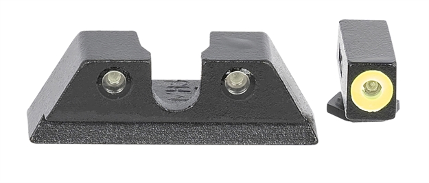 Picture of Meprolight Usa 465003121 Hyper-Bright Day/Night Tritium Sights Taurus G3c Fixed Tritium Yellow Green Black Frame