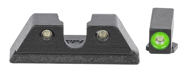 Picture of Meprolight Usa 466703111 Hyper-Bright Day/Night Tritium Sights Century Canik TP Series Fixed Tritium Green Green Black Frame