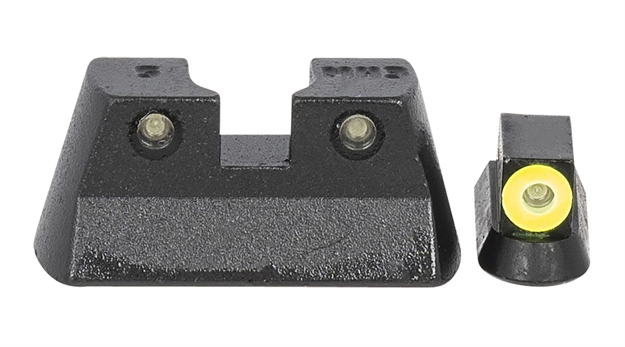 Picture of Meprolight Usa 477773121 Hyper-Bright Day/Night Tritium Sights CZ 75 Fixed Tritium Yellow Green Black Frame