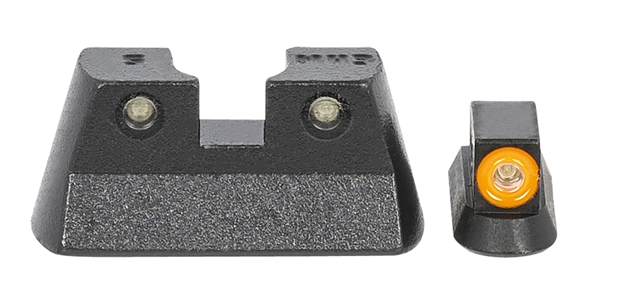 Picture of Meprolight Usa 477773131 Hyper-Bright Day/Night Tritium Sights CZ 75 Fixed Tritium Orange Green Black Frame