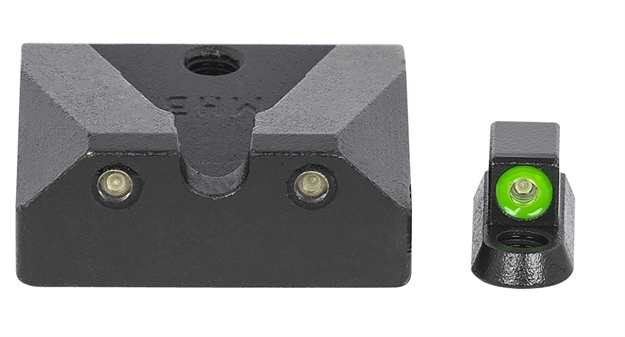 Picture of Meprolight Usa 477873111 Hyper-Bright Day/Night Tritium Sights CZ Shadow 2 Fixed Tritium Green Green Black Frame
