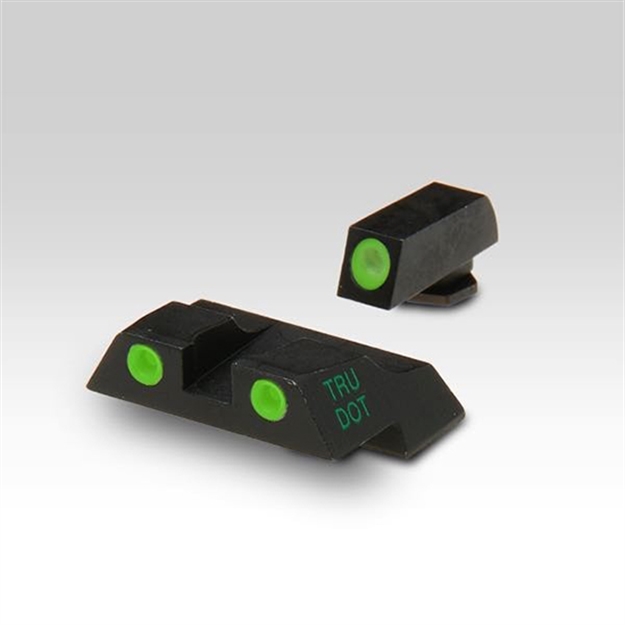 Picture of Meprolight Usa 102263101 Mepro Tru-Dot Fixed Sights Self-Illuminated Green Tritium Front & Rear With Black Frame For Glock 26,27,28 ML10226