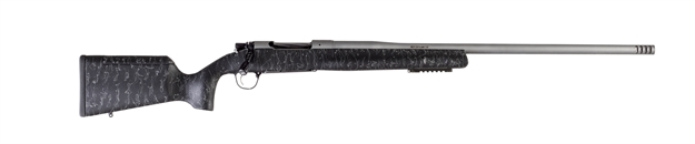 Picture of Christensen Arms 8010201600 Mesa Long Range 300 Prc 3+1 26" Threaded Barrel, Tungsten Gray Cerakote, Black With Gray Webbing Stock 801-02016-00 696528086802