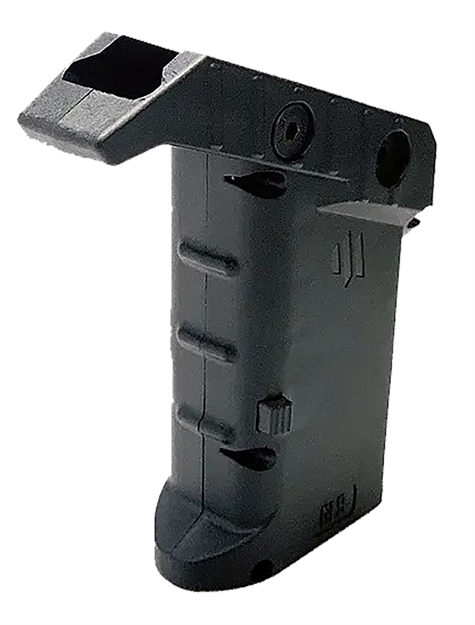 Picture of  Meta Tactical Llc Mtagvg9 Spare Mag Vfg  Vertical Foregrip, Black Polymer For Picatinny Mount, Integrated Hand Stop, Fits Glock 9Mm Luger/40 S&W Double Stack Mags 081010818108