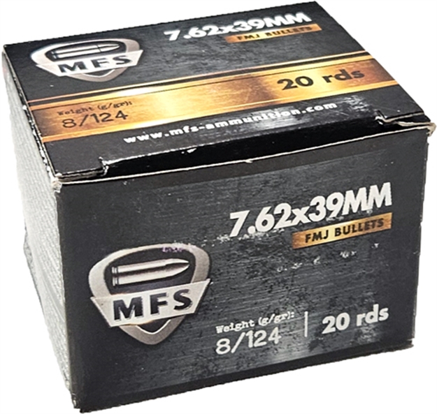 Picture of Mfs Ammunition 7.62X39 124Gr Fmj 20Rd 50Bx/Cs AMFS76239 599246601006