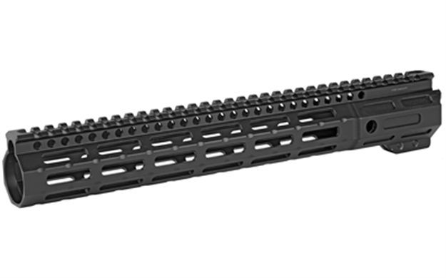 Picture of  Midwest Industries Minf135 Night Fighter  13.50" M-Lok Black Hardcoat Anodized Aluminum Includes Barrel Wrench, Nut, & 5 Slot Rail