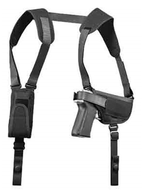 Picture of  Uncle Mike's 77360 Pro-Pak Horizontal Shoulder Holster Shoulder Size 36 Black Nylon Harness Fits SM Frame 5Rd Revolver W/Hammer Spur Right Hand 043699773602