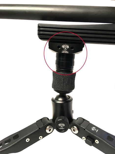 Picture of  Mid-Evil Industries Qdmoddieconn Quick Detach Modular Direct Connect Base  Black Anodized