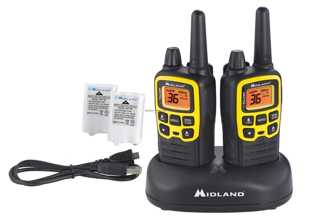 Picture of Midland Radios 2 - Way Frs/Gmrs Radios 32 - Mile, 22, CH +14, 121 Privacy Codes, Weather Alert, Desk Top Charger,  Rechargeable Batt.