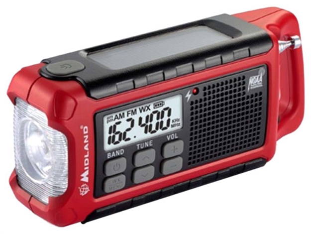 Picture of Midland Radios Emergency Crank Radio Am/Fm Noaa W/Flashlight Red