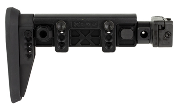 Picture of Midwest Industries Miakalphafs Alpha Folding Stock Black Synthetic Side Folding Stock With Adjustable Cheekrest, Compatible W/ 1913 Picatinny Rail Adapter For Ak-Platform MI-AK-ALPHA-FS