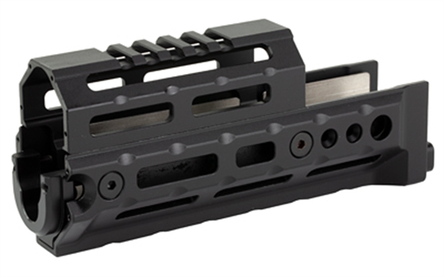 Picture of Midwest Industries Miakalpha6 Alpha  Drop-In Aluminum Black Hardcoat Anodized 5 Slot Picatinny Rail Ak-Platform 6" Long Compatible W/M-Lok MI-AK-ALPHA6