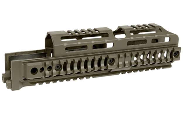 Picture of Midwest Industries AK Alpha Series Quad Rail Handguard 10 Odg AKALPHAQR10ODG 812102034889