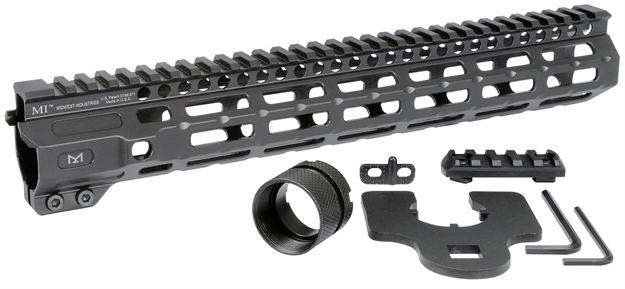Picture of Midwest Industries Micrm12625 M-Series  Aluminum Black Hardcoat Anodized AR Platform 12.62" MI-CRM12.625
