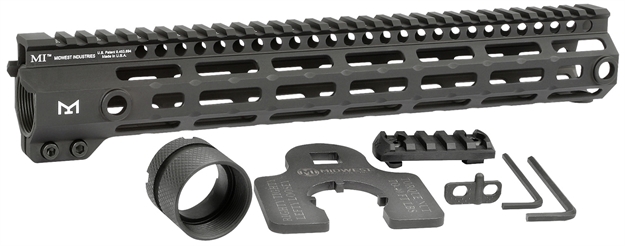Picture of Midwest Industries Mig4m12625 Tactical G4m Handguard Ar-15 Black Hardcoat Anodized Black 12.6" 6061-T6 Aluminum M-Lok MI-G4M12.625 812102032991