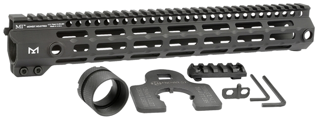 Picture of Midwest Industries Mig4m13375 Tactical G4m Handguard Ar-15 Black Hardcoat Anodized Black 13.3" 6061-T6 Aluminum M-Lok MI-G4M13.375 812102033004