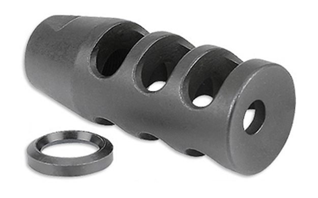 Picture of Midwest Industries Miar30mb1 Muzzle Brake  Black Phosphate Steel With 5/8"-24 Tpi Threads For 30 Cal Ar-Platform MI30MB1 816537018292