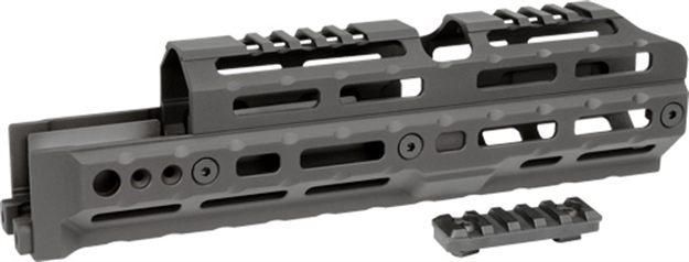 Picture of Midwest Industries Miakalpha100 Alpha  Drop-In Aluminum Black Hardcoat Anodized 5 Slot Picatinny Rail Ak-Platform 10" Long Compatible W/M-Lok MI-AK-ALPHA10.0