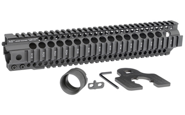 Picture of  Midwest Industries Inc Micrt12625 T-Series Ar-15 6061 Aluminum Black Hard Coat Anodized 12.625"