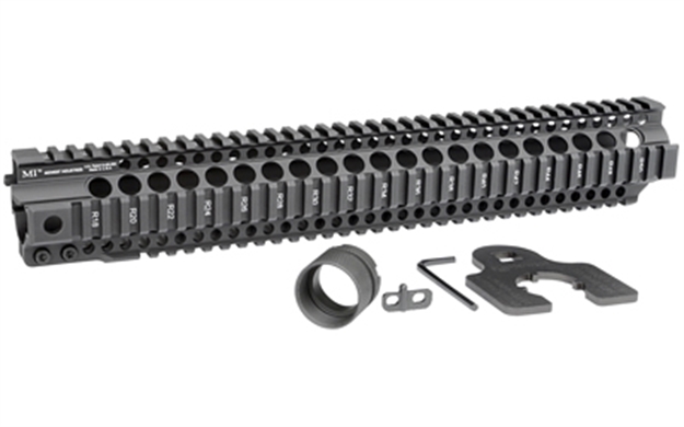 Picture of  Midwest Industries Inc Micrt15 T-Series Ar-15 6061 Aluminum Black Hard Coat Anodized 15"