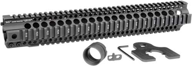 Picture of  Midwest Industries Inc Micrt15 T-Series Ar-15 6061 Aluminum Black Hard Coat Anodized 15" 812102031123