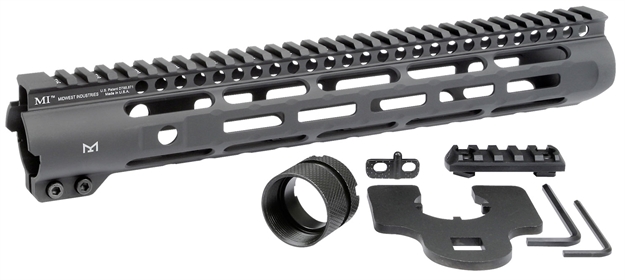 Picture of  Midwest Industries Mislh12625 Slimline  Ar-15 Black Hardcoat Anodized Aluminum/Polymer 12.625" Picatinny/M-Lok
