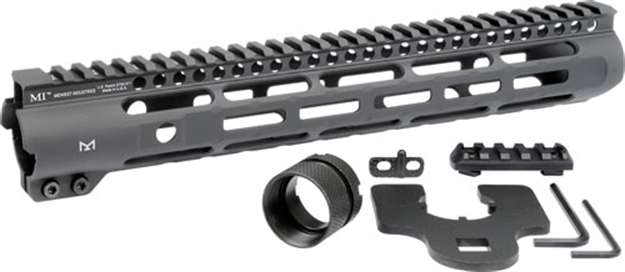 Picture of  Midwest Industries Mislh12625 Slimline  Ar-15 Black Hardcoat Anodized Aluminum/Polymer 12.625" Picatinny/M-Lok