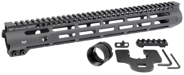 Picture of  Midwest Industries Inc Mislh14 Slimline Ar-15 6061 Aluminum Black Hard Coat Anodized 14" 812102031031