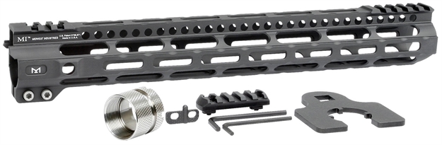 Picture of  Midwest Industries Miulw14 Ultralight  Ar-15 Black Hardcoat Anodized Aluminum/Polymer 14" Picatinny/M-Lok 812102032182
