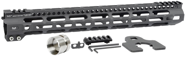 Picture of  Midwest Industries Miulw15 Ultralight  Ar-15 Black Hardcoat Anodized Aluminum/Polymer 15" Picatinny/M-Lok