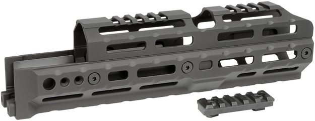 Picture of Midwest Industries Miakalpha100 Alpha  Drop-In Aluminum Black Hardcoat Anodized 5 Slot Picatinny Rail Ak-Platform 10" Long Compatible W/M-Lok MI-AK-ALPHA10.0 812102034056