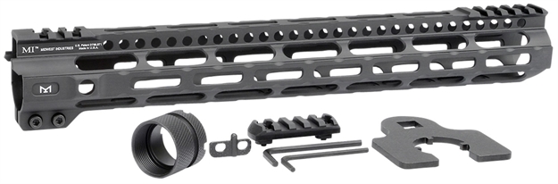 Picture of  Midwest Industries Micrlw14 Combat Lightweight Ar-15 Black Hardcoat Anodized Aluminum/Polymer 14" Picatinny/M-Lok 812102032229