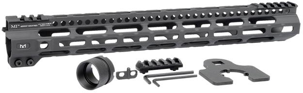Picture of  Midwest Industries Micrlw15 Combat Lightweight Ar-15 Black Hardcoat Anodized Aluminum/Polymer 15" Picatinny/M-Lok 812102032236
