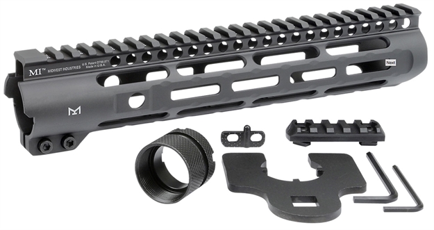 Picture of  Midwest Industries Mislh105 Slimline  Ar-15 Black Hardcoat Anodized Aluminum/Polymer 10.50" Picatinny/M-Lok 812102031017