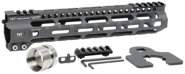 Picture of  Midwest Industries Miulw105 Ultralight  Ar-15 Black Hardcoat Anodized Aluminum/Polymer 10.50" Picatinny/M-Lok 8121020312168