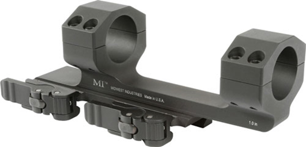 Picture of  Midwest Industries Miqd1sm 1" QD Scope Mount/Ring Combo Black Hardcoat Anodized 816537018872