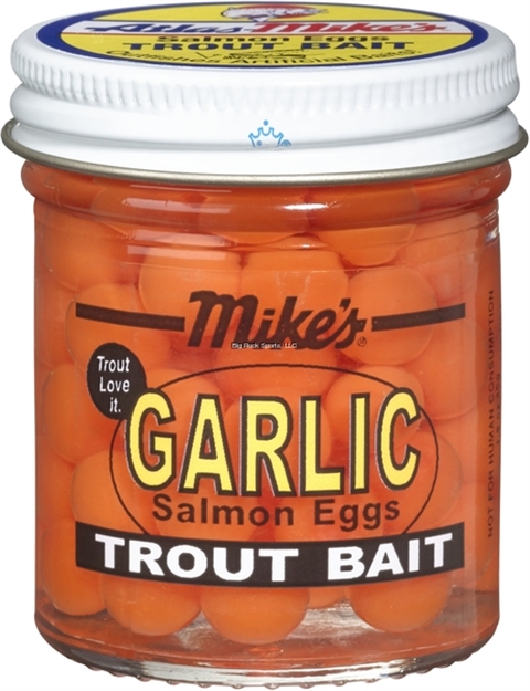 Picture of Mike's Garlic Salmon Egg-Orange, 1.1 OZ Jar.