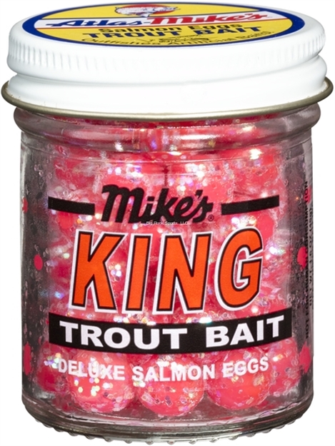 Picture of Mike's King Glitter Salmon Egg Pink 1.1 OZ Jar